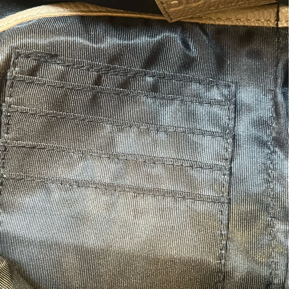 Duchamp London Tan Nylon Drawstring Computer Backpack